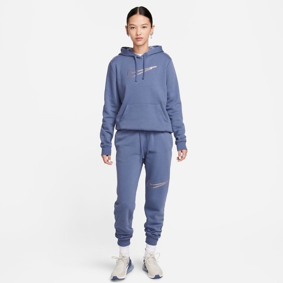 NEW NIKE (MSRP:$70.00) Steel Blue Sportswear Club Fleece Midrise Joggers - XS - Picture 2 of 9